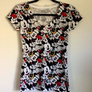 Minnie& Mickey Mouse Multi-color Shirt